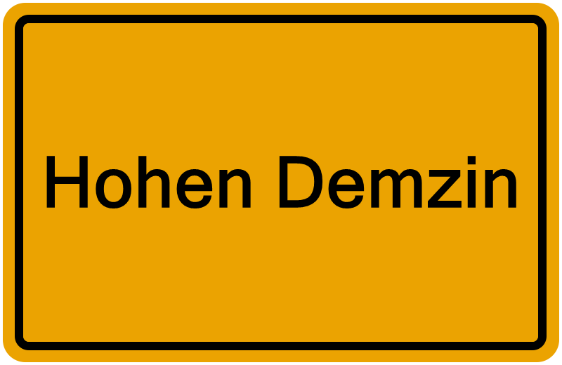 Handelsregisterauszug Hohen Demzin